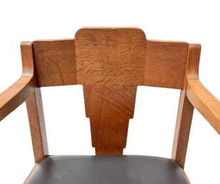 Two Art Deco Amsterdamse School Armchairs, by Frits Spanjaard, 1920s